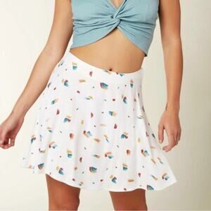 O'Neil Marlin Print Skater Mini Skirt Size XS